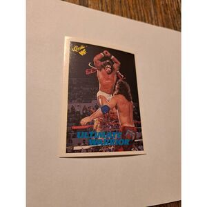Vintage 1990 WWF Ultimate Warrior Trading Card #61 Titan Sports Classic Games